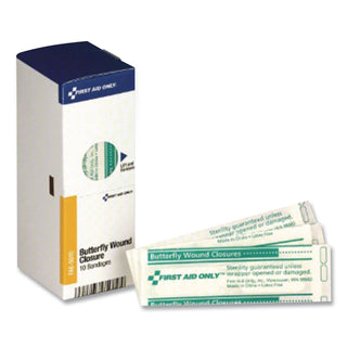 First Aid Only Butterfly Wound Closure Bandages - 10/Box - White