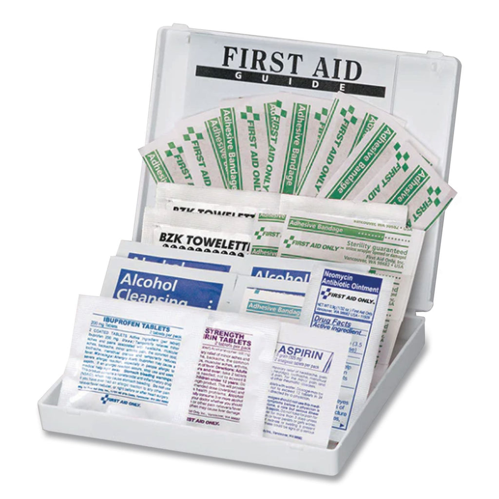 All-Purpose First Aid Kit, 34 Pieces, 3.74 x 4.75, 34 Pieces, Plastic Case