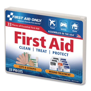 All-Purpose First Aid Kit, 34 Pieces, 3.74 x 4.75, 34 Pieces, Plastic Case