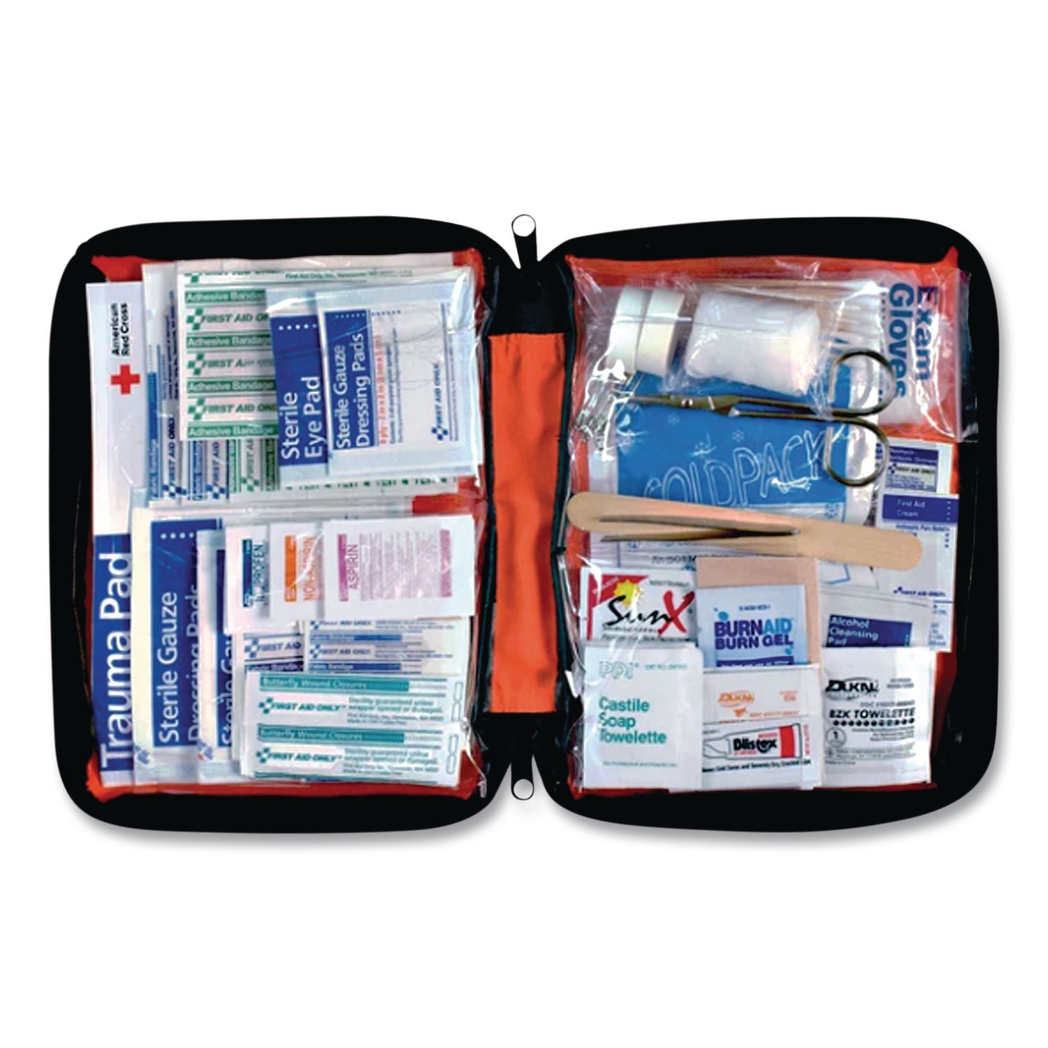 Outdoor Softsided First Aid Kit for 10 People, 205 Pieces, Fabric Case