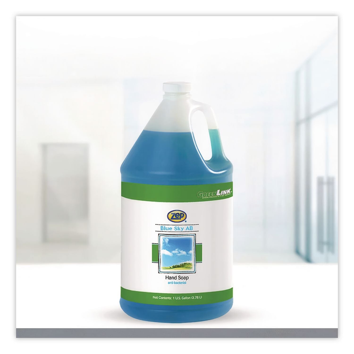 Blue Sky AB Antibacterial Foam Hand Soap, Clean Open Air, 1 gal Bottle, 4/Carton