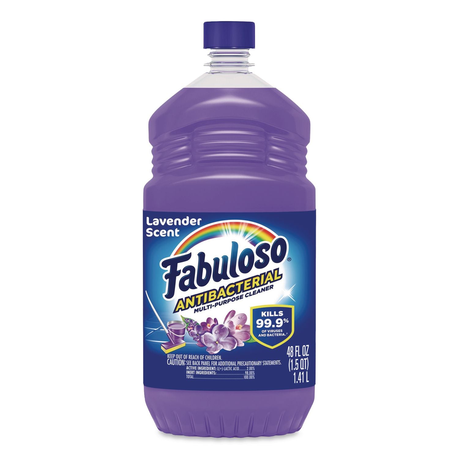 Antibacterial Multi-Purpose Cleaner, Lavender Scent, 48 oz Bottle, 6/Carton