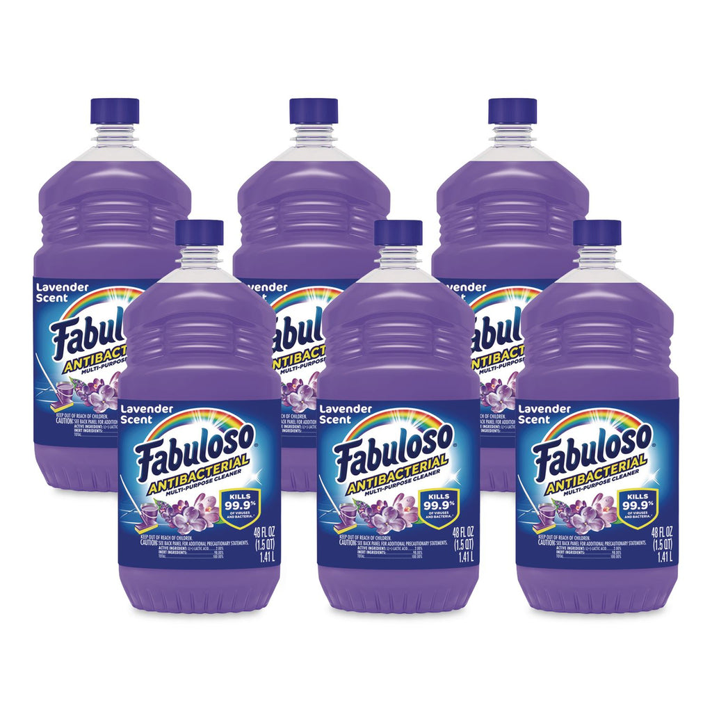 Antibacterial Multi-Purpose Cleaner, Lavender Scent, 48 oz Bottle, 6/Carton