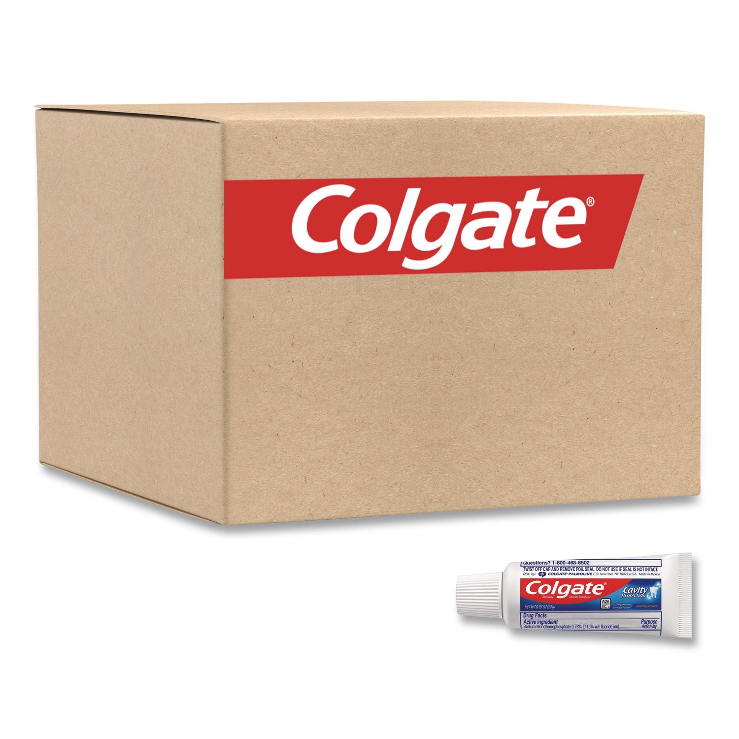 Toothpaste, Personal Size, 0.85 oz Tube, Unboxed, 240/Carton