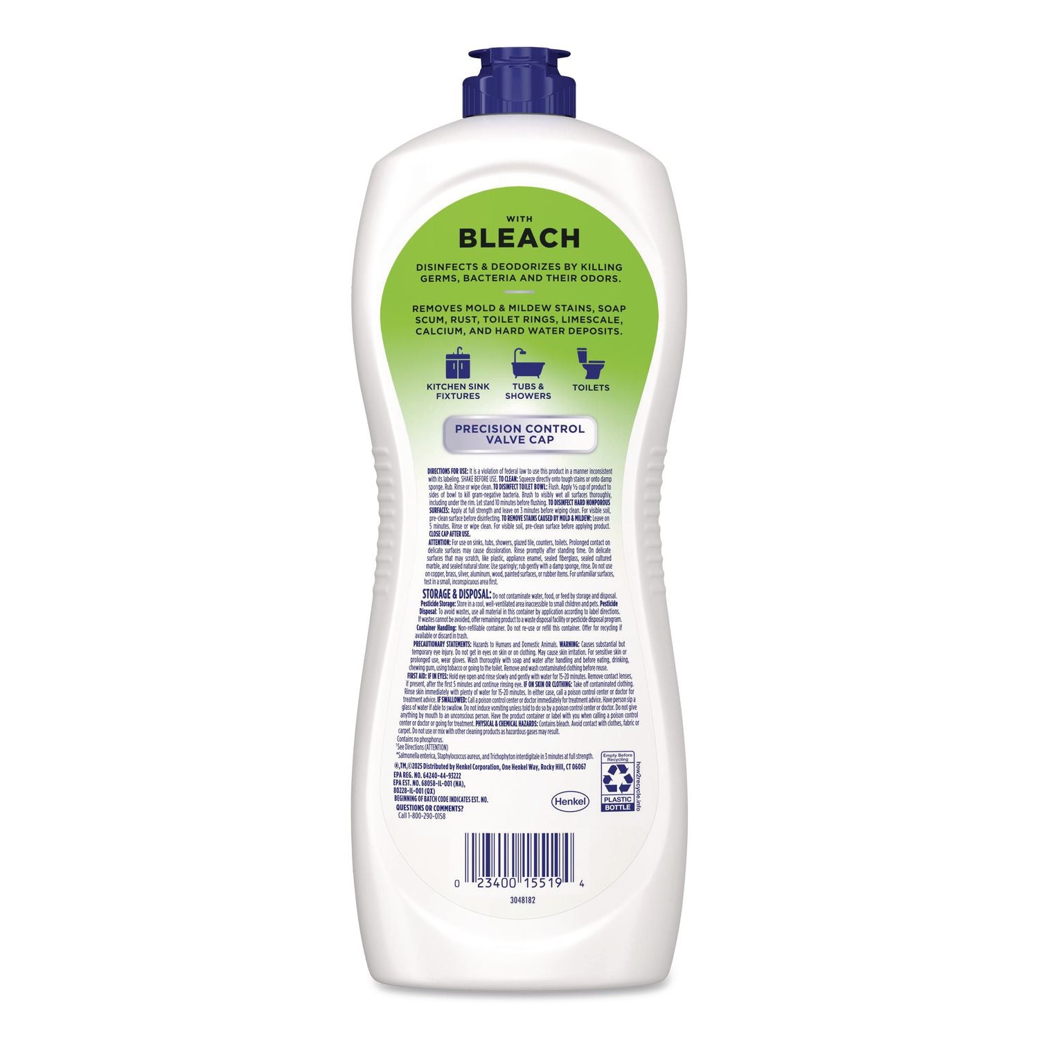 Cleanser with Bleach Commercial 36 oz Bottle, 6/Carton