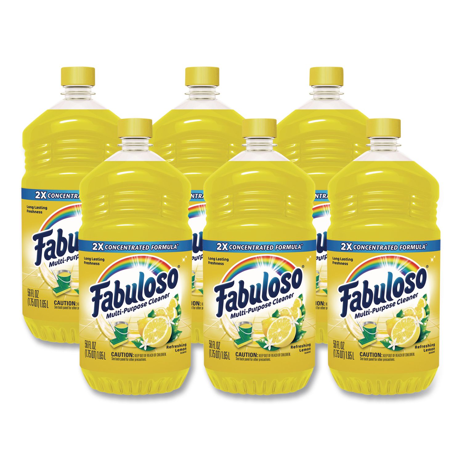Multi-Use Cleaner, Refreshing Lemon Scent, 56 oz Bottle, 6/Carton