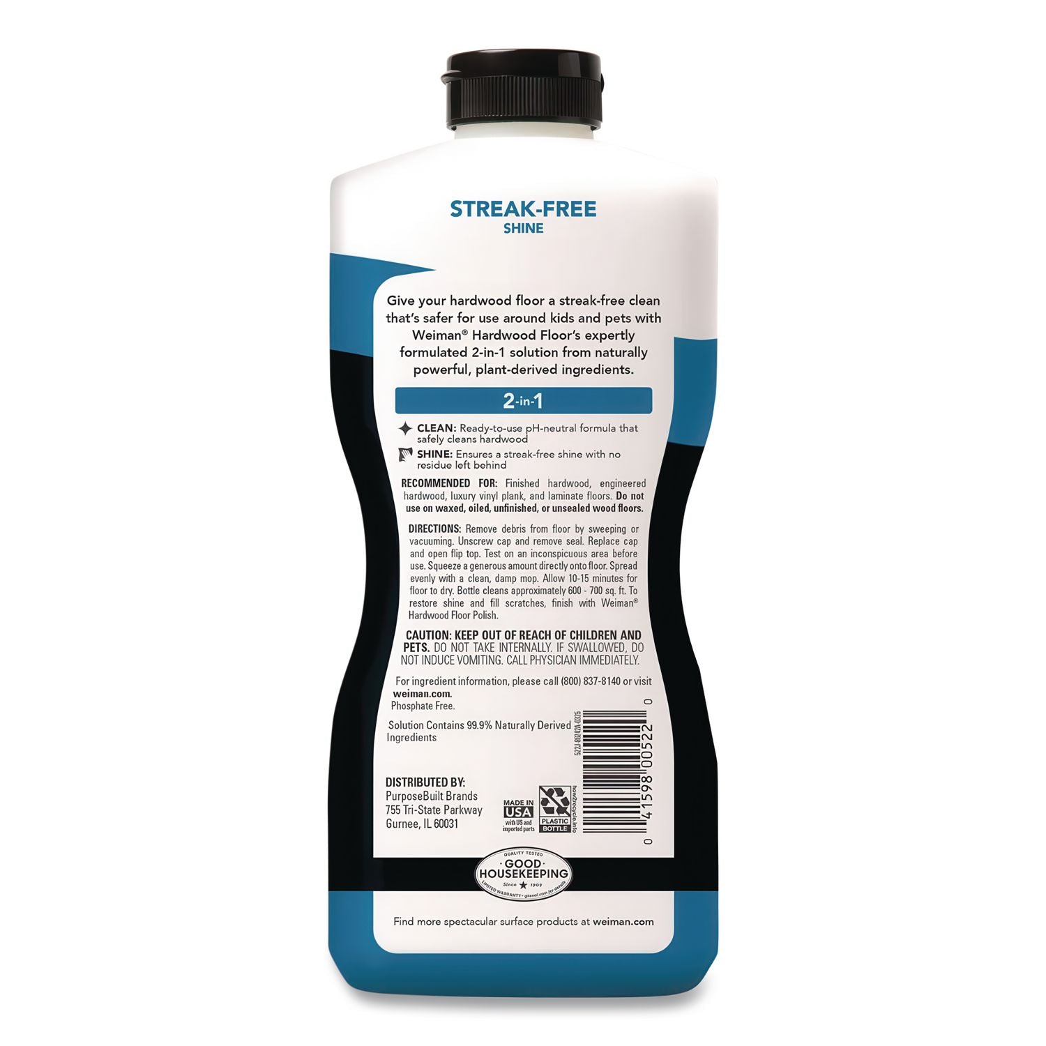 Hardwood Floor Cleaner, 32 oz Squeeze Bottle, 6/Carton