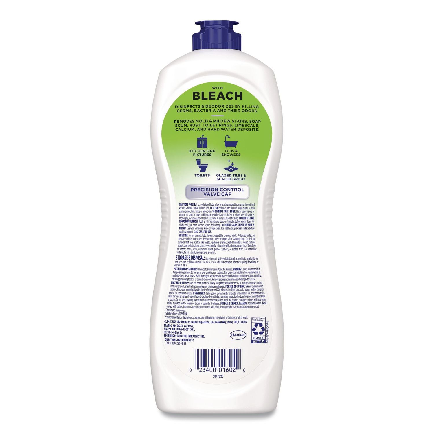 Cleanser with Bleach 24 oz Bottle, 9/Carton