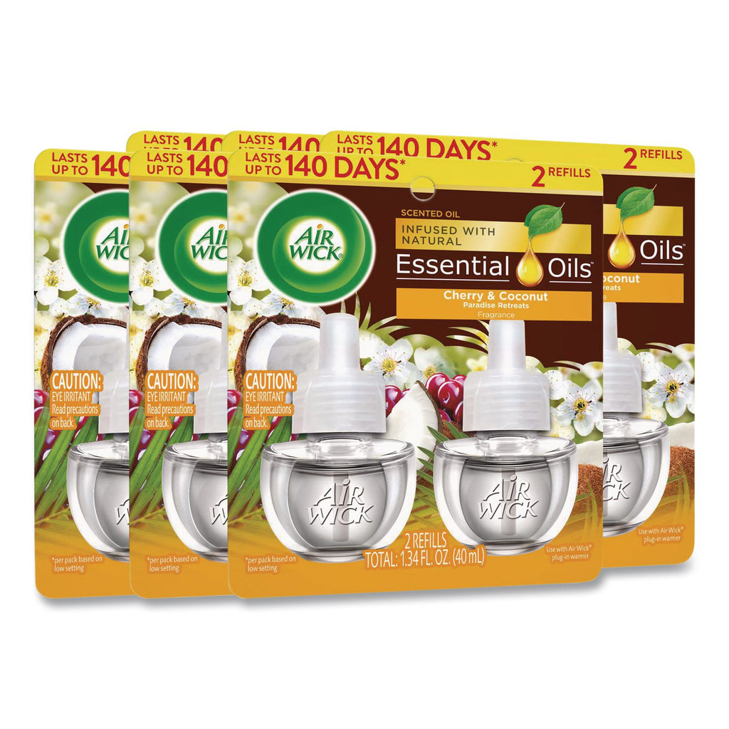 Life Scents Scented Oil Refills, Paradise Retreat, 0.67 oz, 2/Pack, 6 Packs/Carton