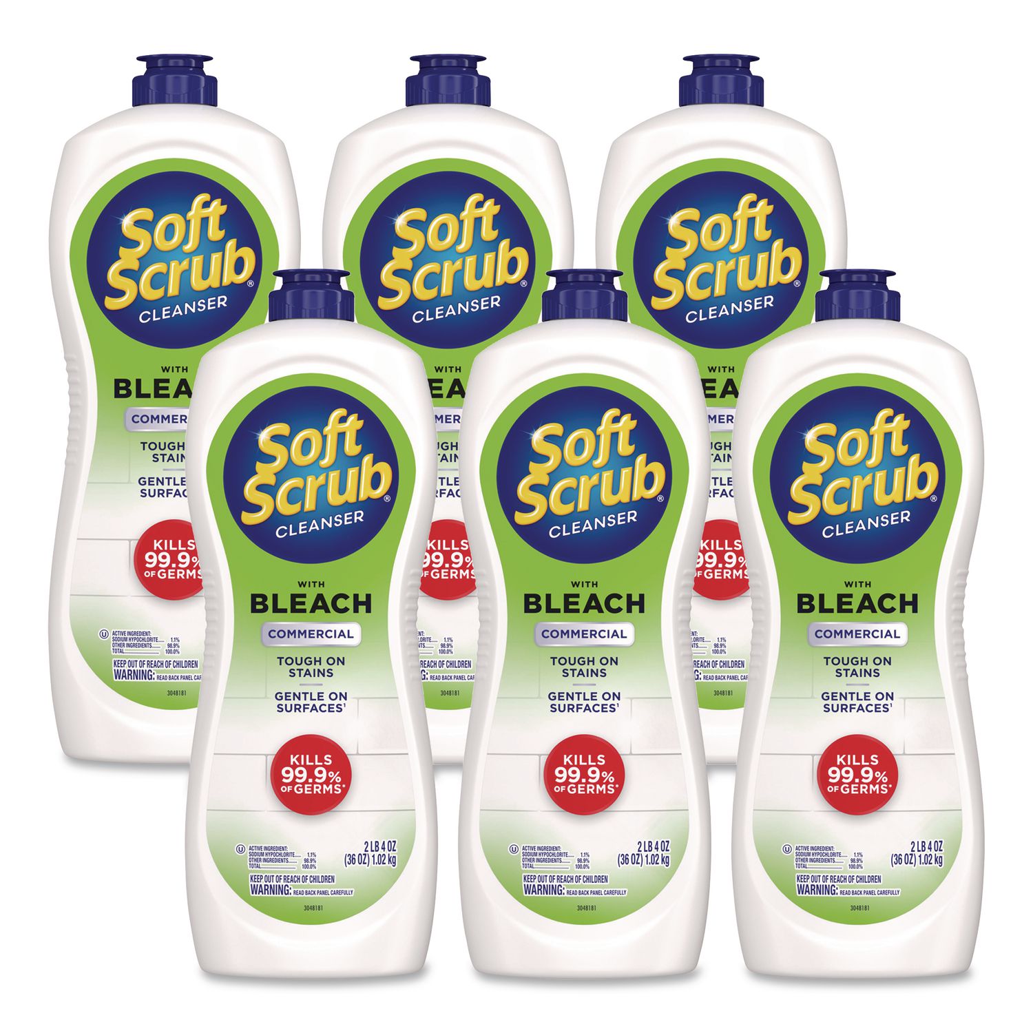 Cleanser with Bleach Commercial 36 oz Bottle, 6/Carton