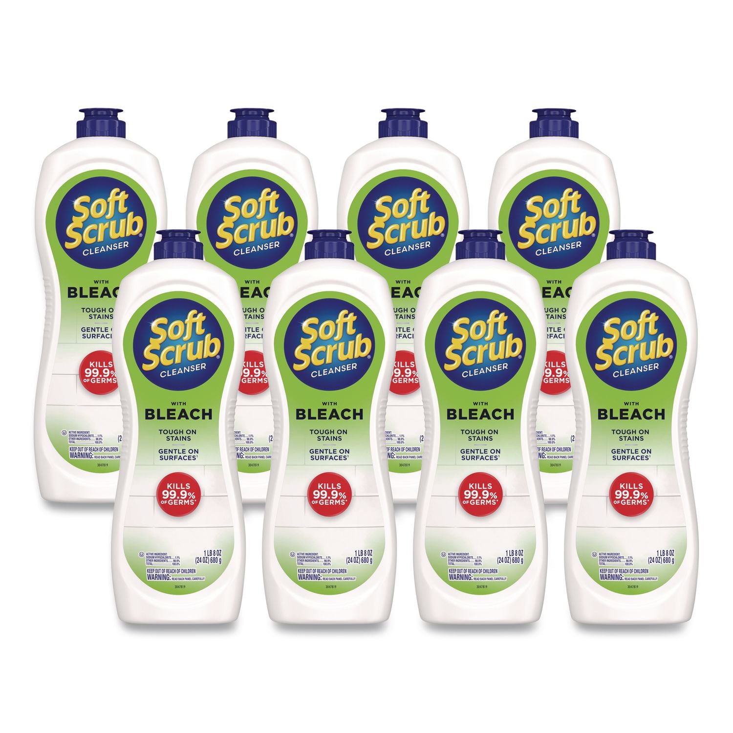 Cleanser with Bleach 24 oz Bottle, 9/Carton