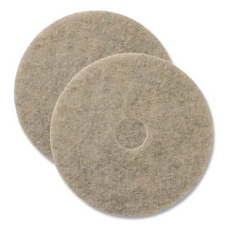Porko Plus Burnishing Pads, 27" Diameter, Brown, 2/Carton