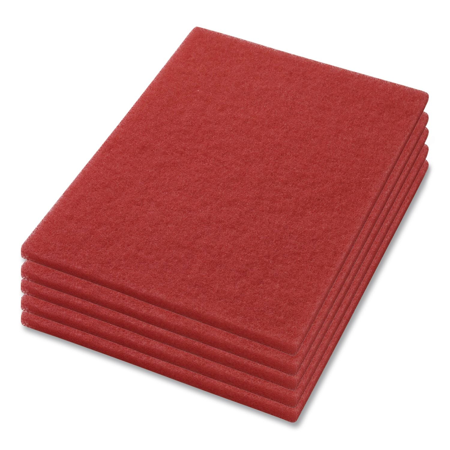Buffing Pads, 28 x 14, Red, 5/Carton