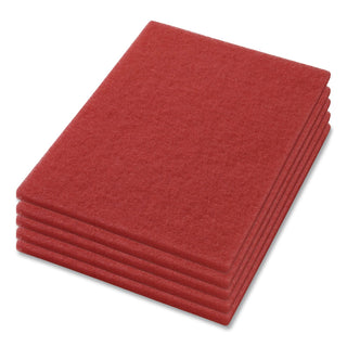 Buffing Pads, 14 x 20, Red, 5/Carton