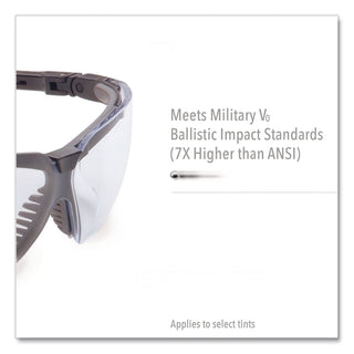 Genesis Wraparound Safety Glasses, Black Plastic Frame, Clear Lens