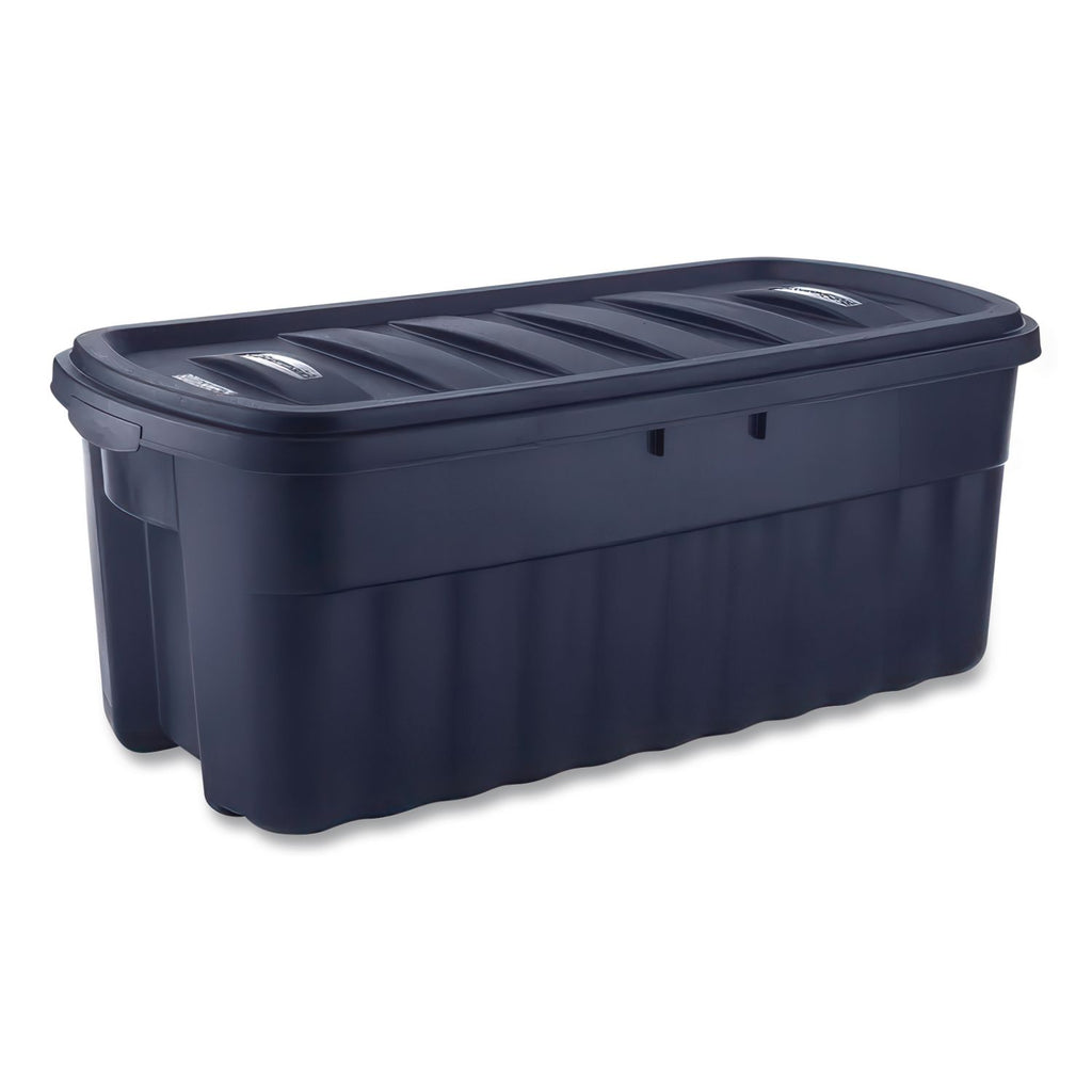 Roughneck Storage Box, 50 gal, 21.2" x 43" x 17.88", Dark Indigo Metallic