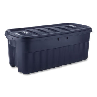 Roughneck Storage Box, 50 gal, 21.2" x 43" x 17.88", Dark Indigo Metallic