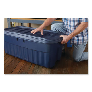 Roughneck Storage Box, 50 gal, 21.2" x 43" x 17.88", Dark Indigo Metallic