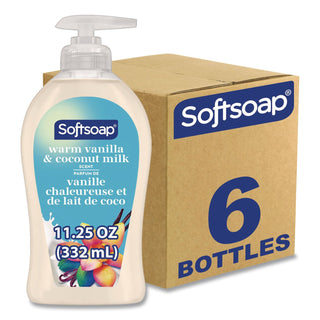 Softsoap Warm Vanilla Hand Soap - Warm Vanilla & Coconut Milk ScentFor - 11.3 fl oz (332.7 mL) - Pump Bottle Dispenser - Bacteria Remover, Dirt Remover - Hand, Skin - Moisturizing - White - Refillable, Recyclable, Paraben-free, Phthalate-free, Biodeg