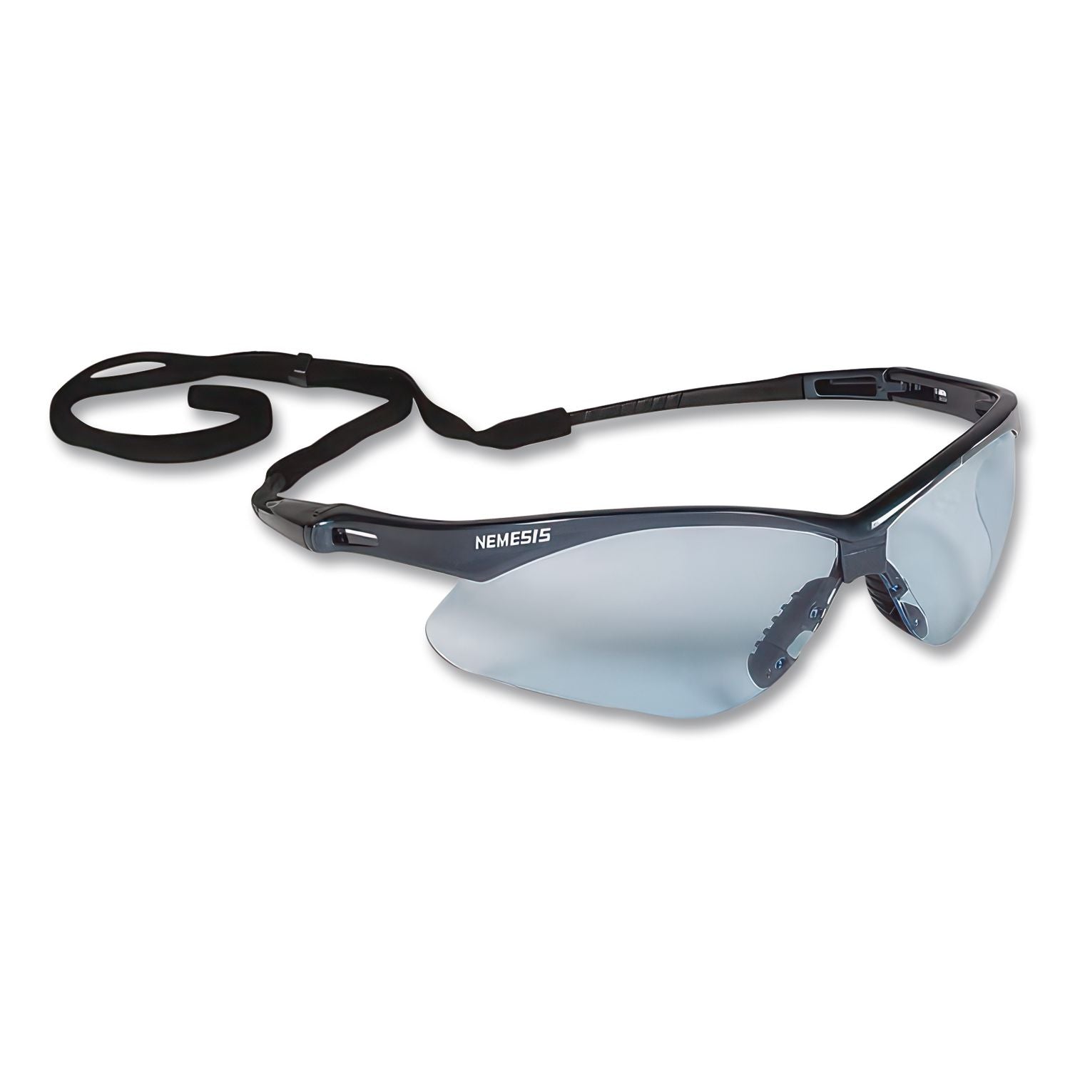 V30 Nemesis Safety Glasses, Blue Frame, Light Blue Uncoated Lens, 12/Box