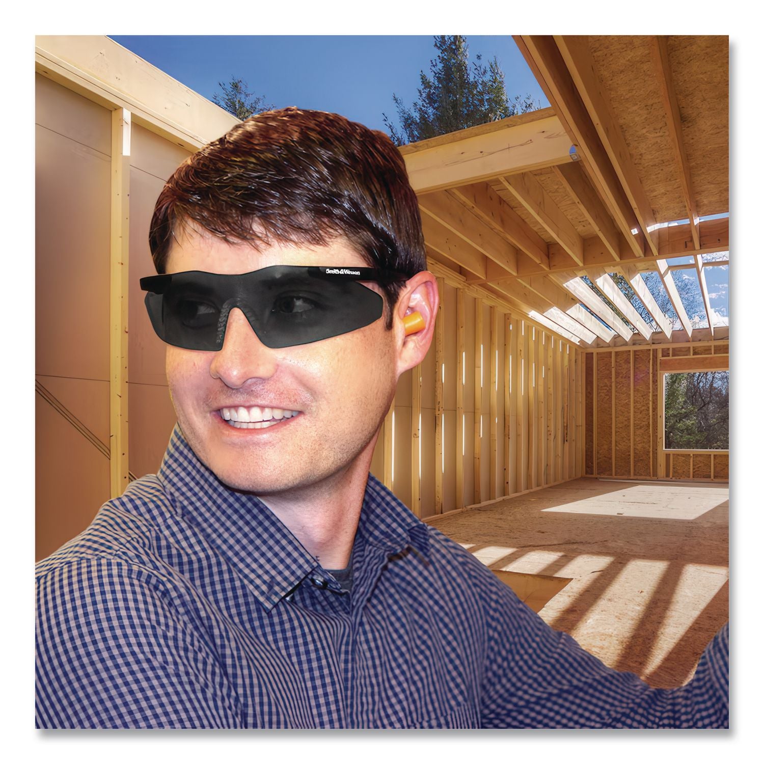 Magnum 3G Safety Eyewear, Black Frame, Smoke Lens