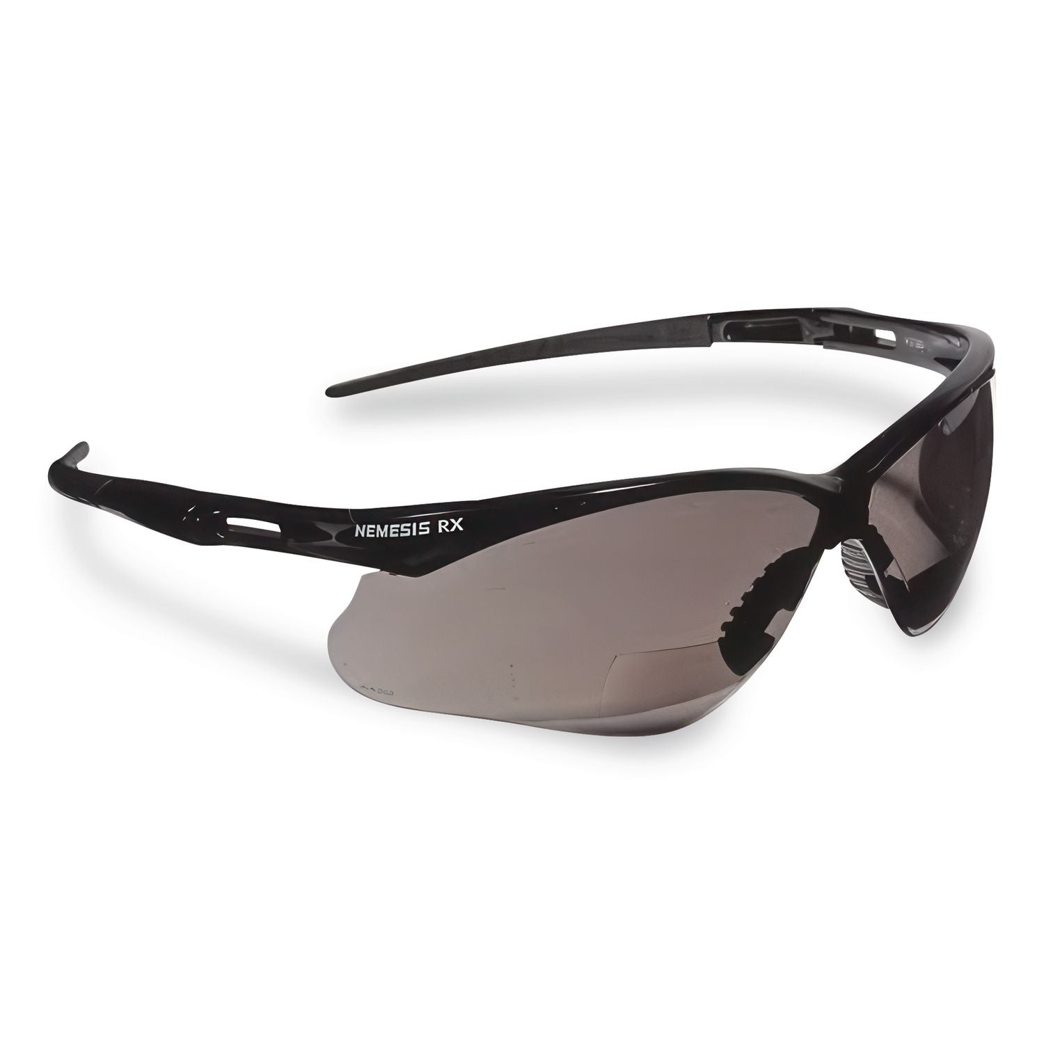 V60 Nemesis Rx Reader Safety Glasses, Black Frame, Smoke Lens, +2.0 Diopter Strength