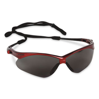 Nemesis Safety Glasses, Red Frame, Smoke Lens