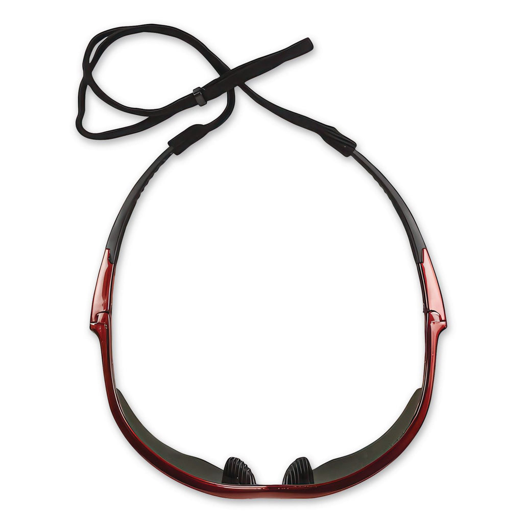 Nemesis Safety Glasses, Red Frame, Smoke Lens