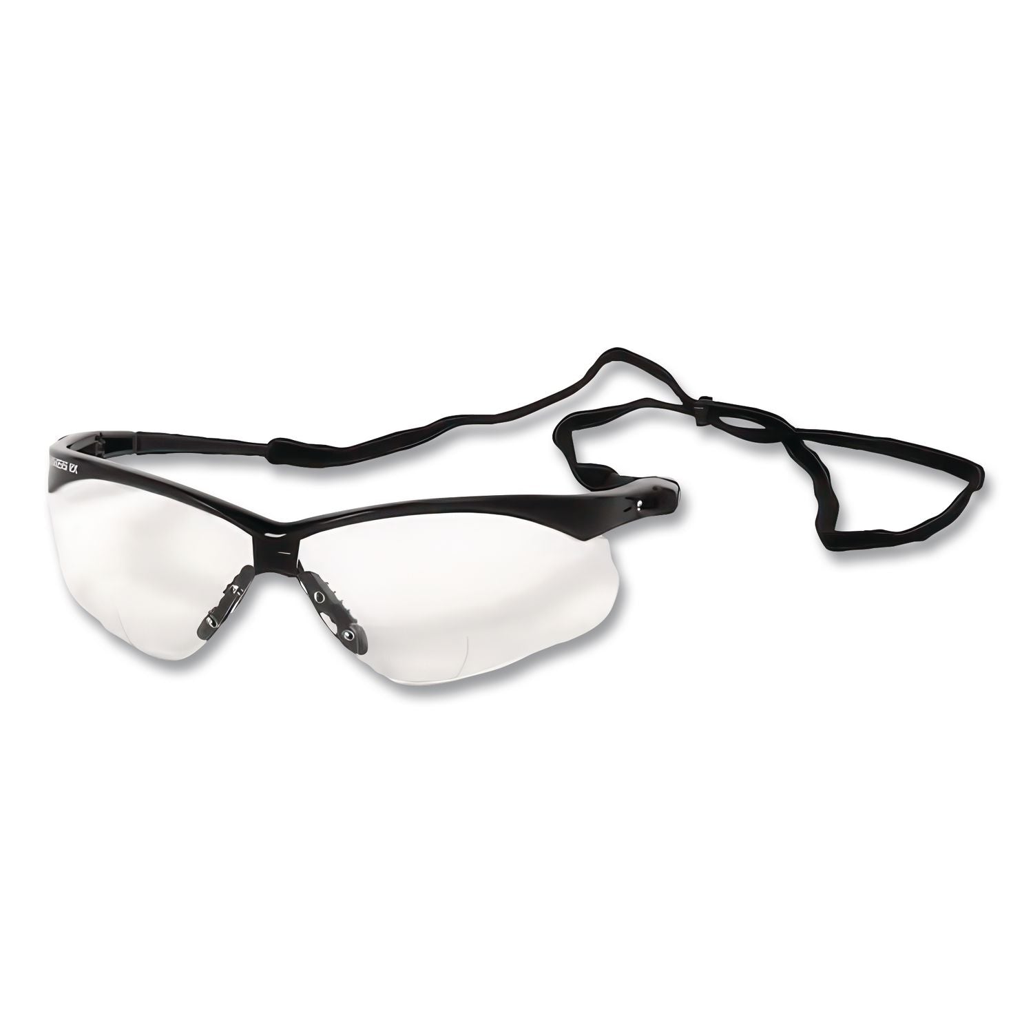 V60 Nemesis Rx Reader Safety Glasses, Black Frame, Clear Lens, +2.5 Diopter Strength