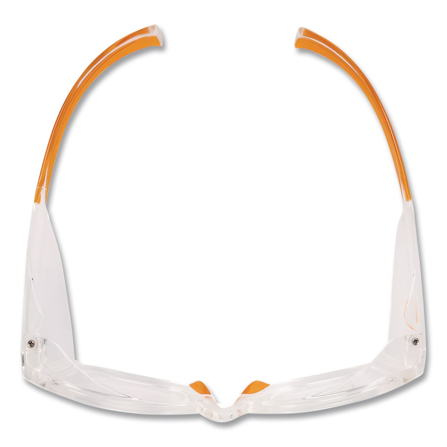 Maverick Safety Glasses, Clear/Orange, Polycarbonate Frame, 12/Box
