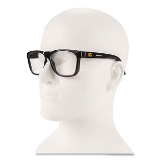 Maverick Safety Glasses, Black, Polycarbonate Frame, Clear Lens, 12/Box