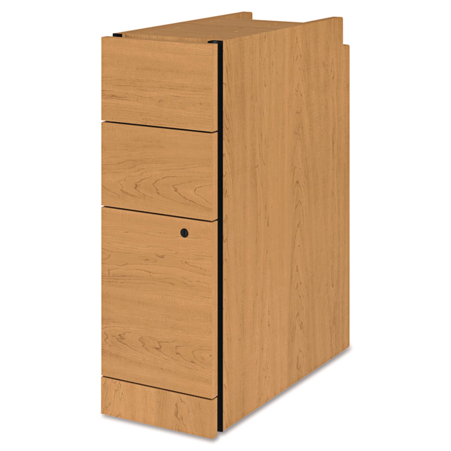 Narrow Pedestal, Left or Right, 3-Drawers: Box/Box/File, Legal/Letter, Harvest, 9.5" x 22.75" x 28