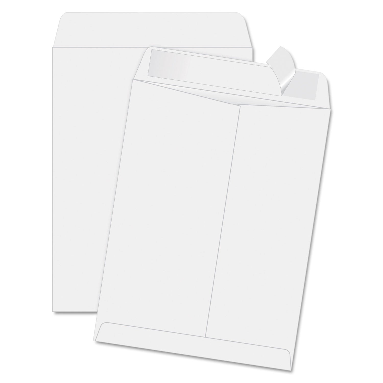 Redi-Strip Catalog Envelope, #14 1/2, Cheese Blade Flap, Redi-Strip Adhesive Closure, 11.5 x 14.5, White, 100/Box - 