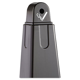 GroundsKeeper Cigarette Waste Collector, Pyramid, Plastic/Steel, Black