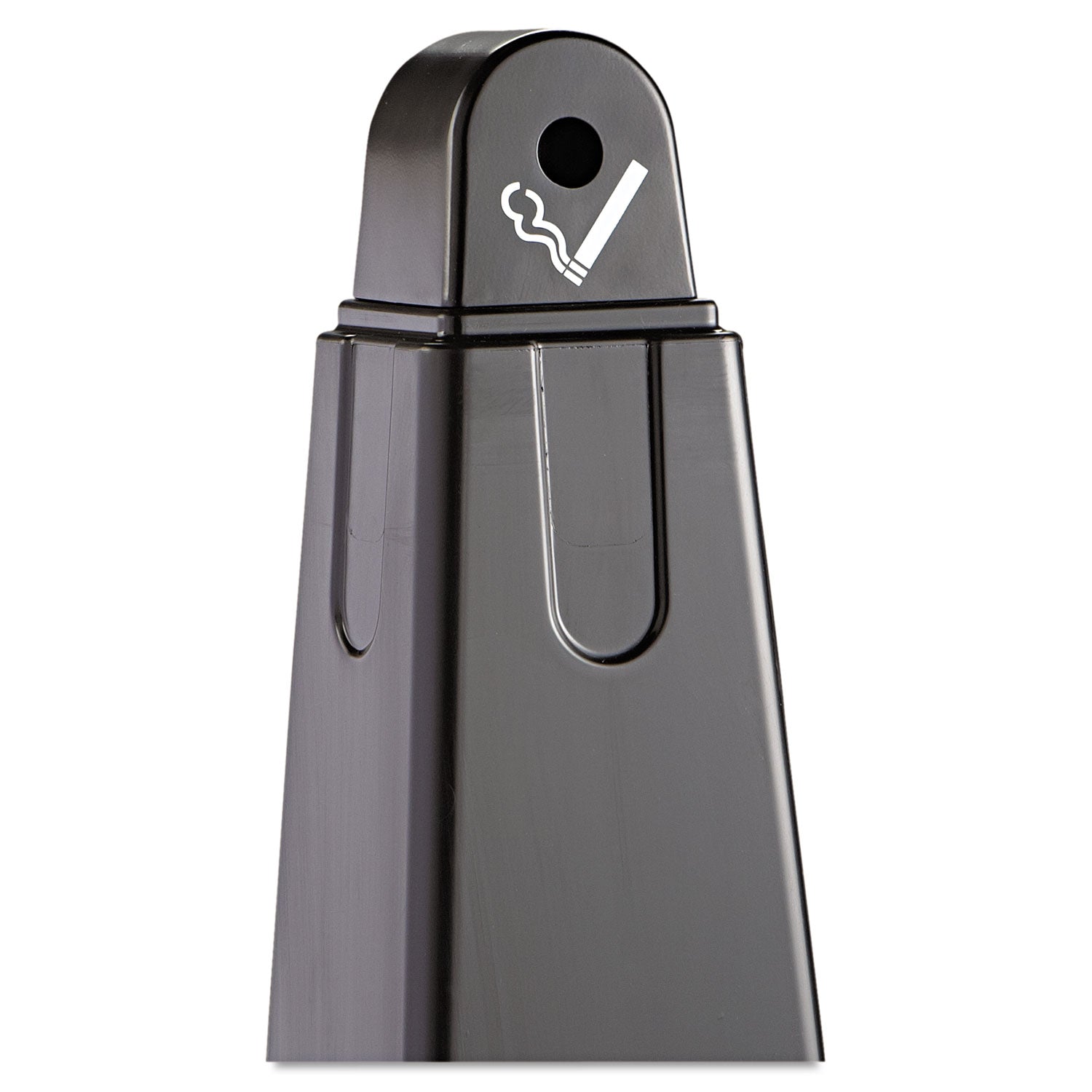 GroundsKeeper Cigarette Waste Collector, Pyramid, Plastic/Steel, Black