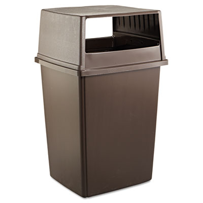 glutton-receptacle-hooded-top-without-door-rectangular-23w-x-2663d-x-13h-brown_rcp256vbro - 2