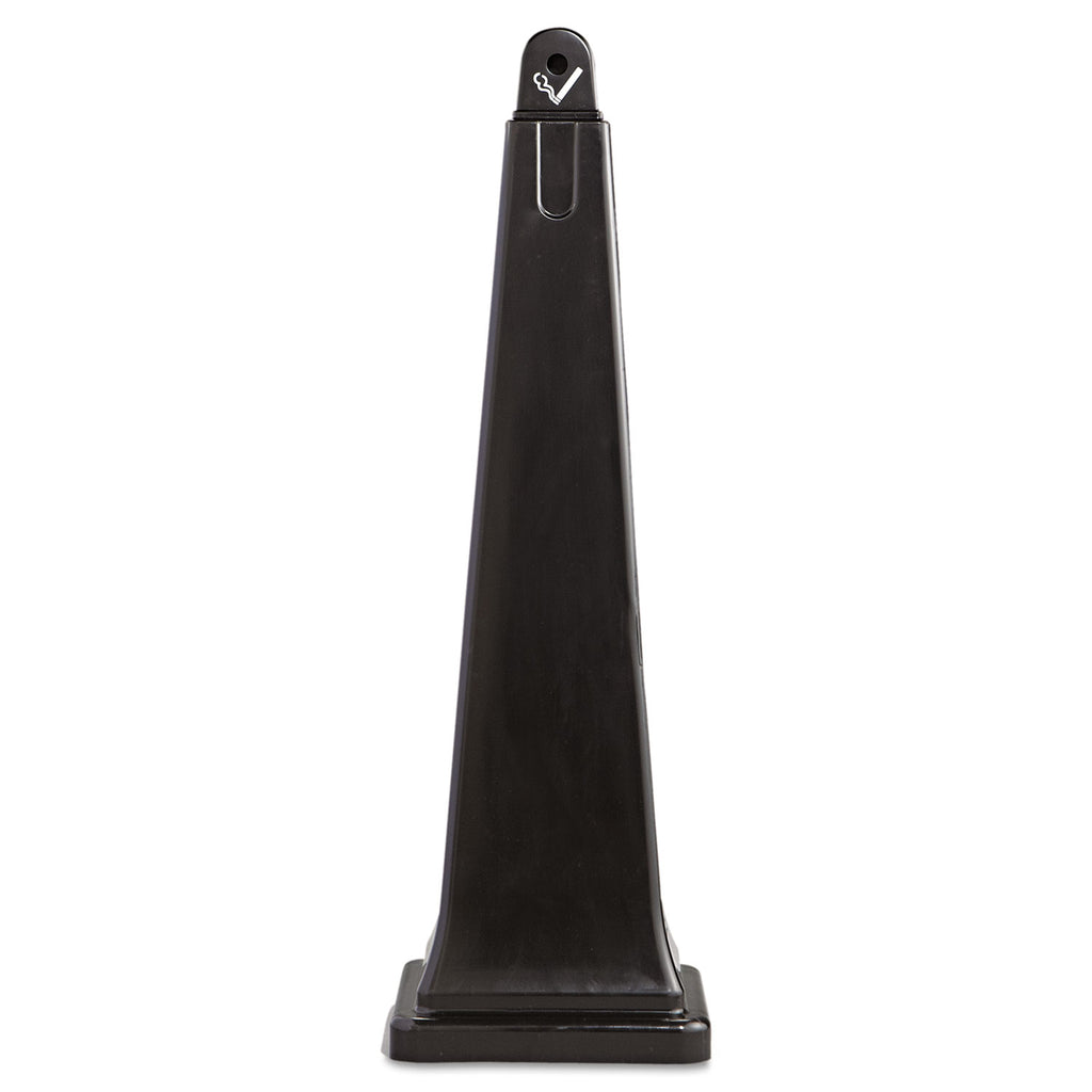 GroundsKeeper Cigarette Waste Collector, Pyramid, Plastic/Steel, Black