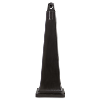 GroundsKeeper Cigarette Waste Collector, Pyramid, Plastic/Steel, Black