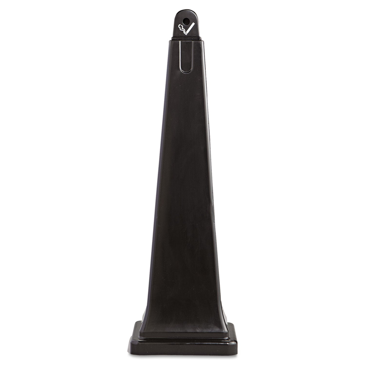 GroundsKeeper Cigarette Waste Collector, Pyramid, Plastic/Steel, Black