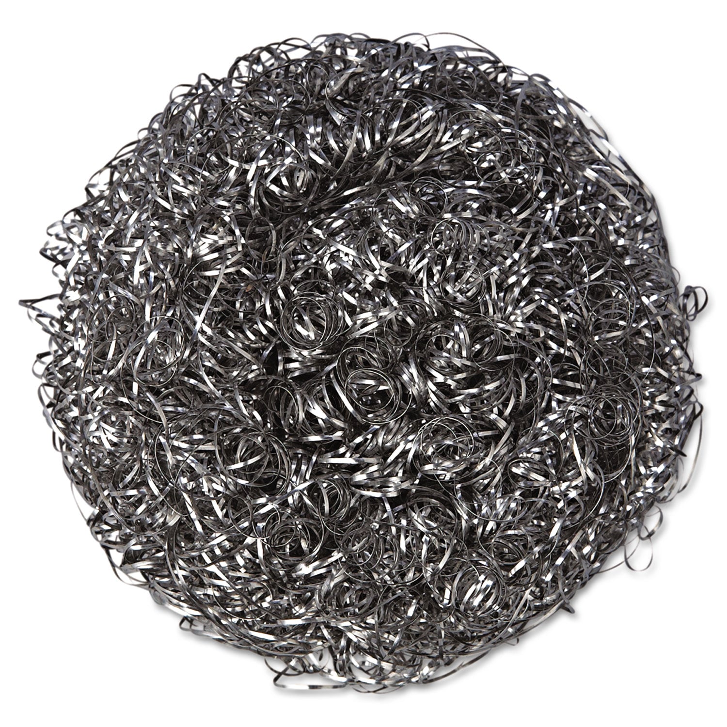 Stainless Steel Scrubbers, Large, 4 x 4, Steel Gray, 12 Scrubbers/Pack, 6 Packs/Carton - 
