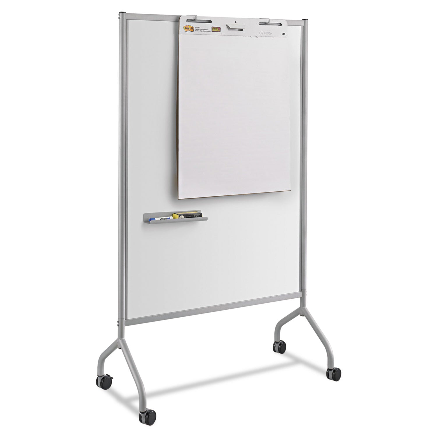 Impromptu Magnetic Whiteboard Collaboration Screen, 42w x 21.5d x 72h, Gray/White - 