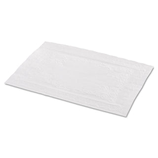 Classic Embossed Straight Edge Placemats, 10 x 14, White, 1,000/Carton - 
