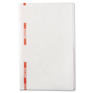 Food Service Towels, Cotton, 13 x 21, White/Red, 150/Carton