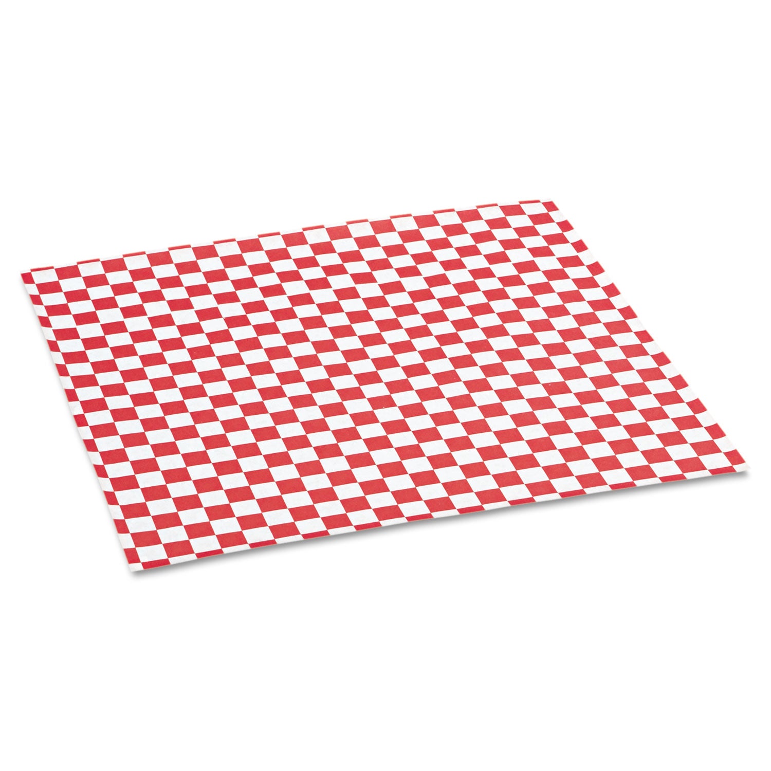 Grease-Resistant Paper Wraps and Liners, 12 x 12, Red Check, 1,000/Box, 5 Boxes/Carton - 