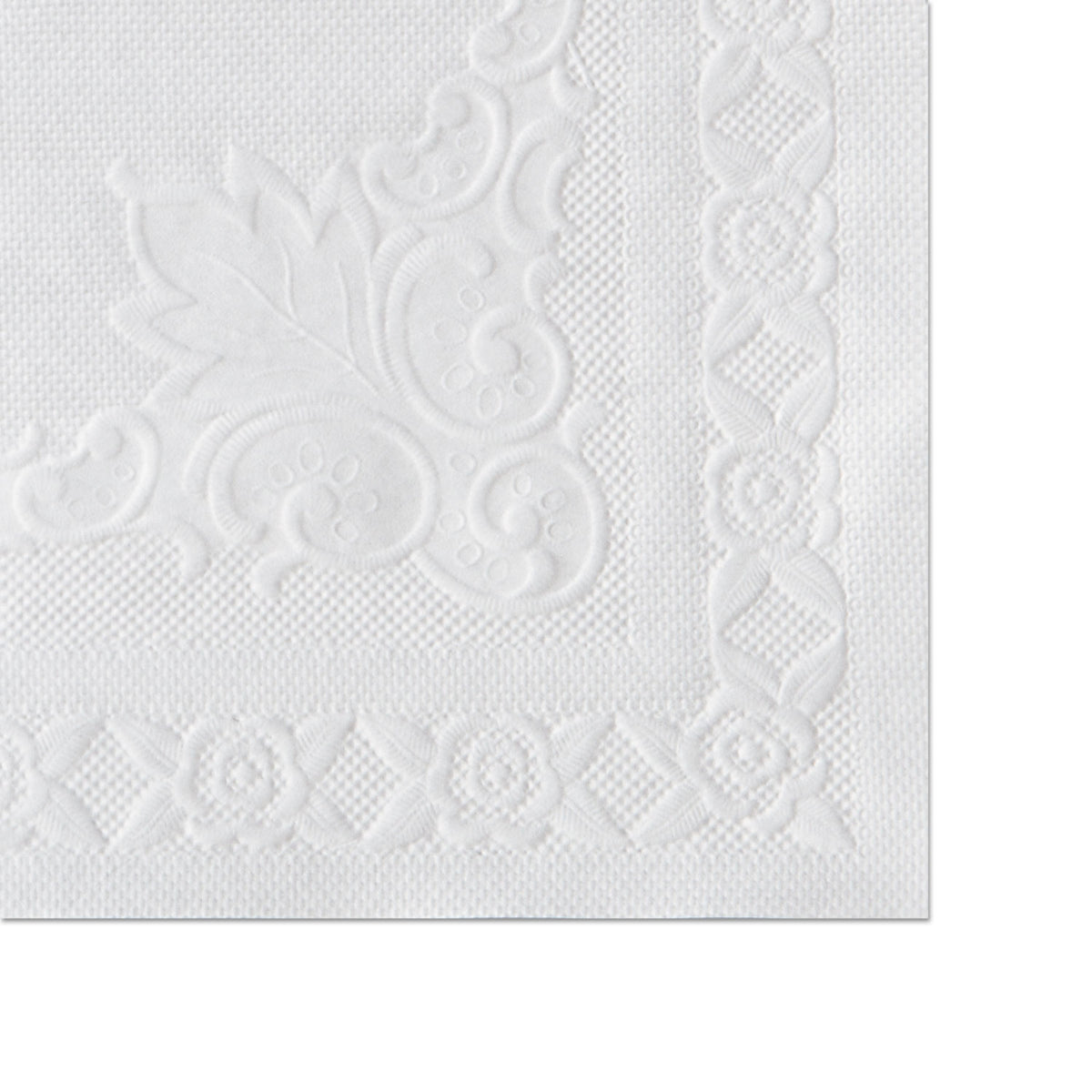 Classic Embossed Straight Edge Placemats, 10 x 14, White, 1,000/Carton