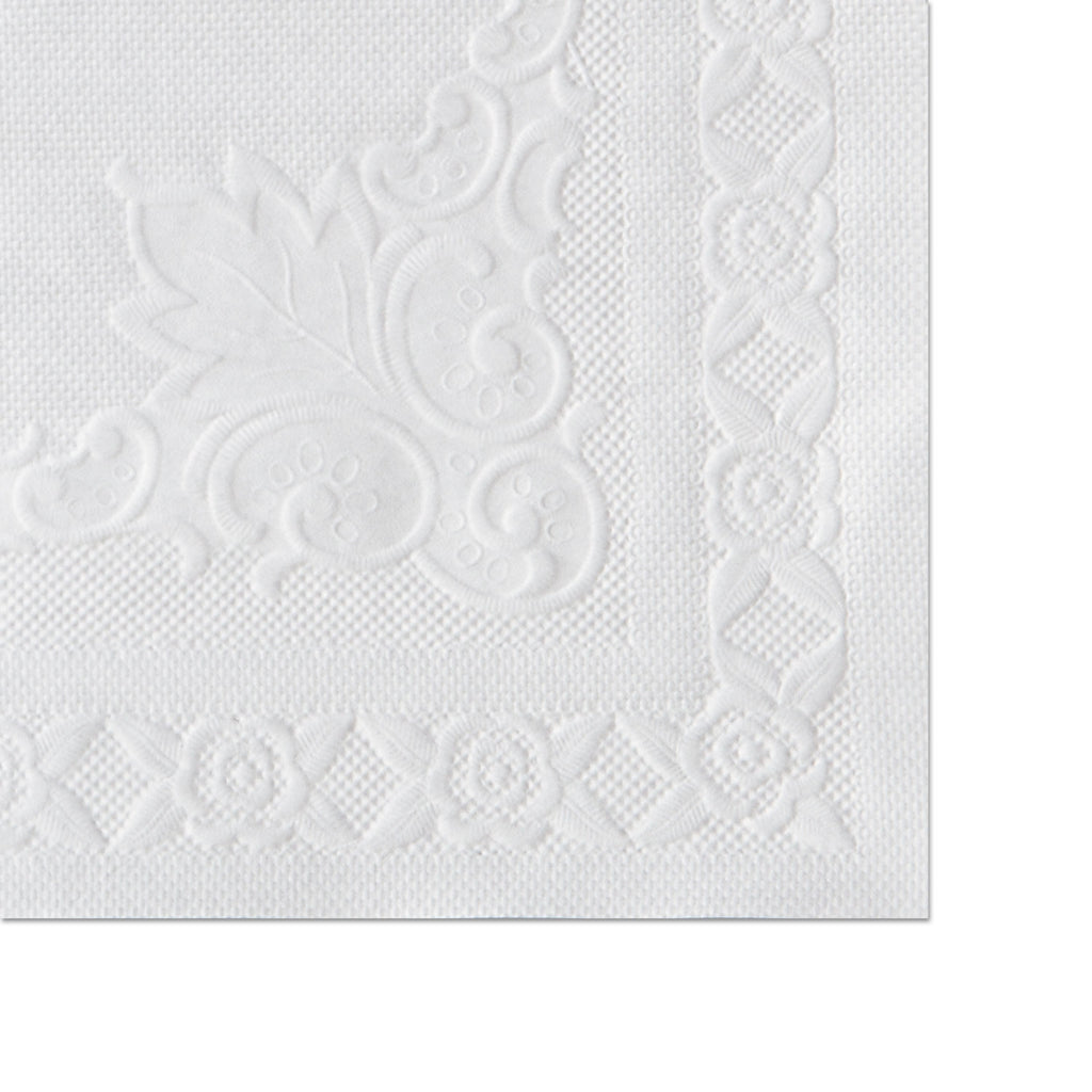 Classic Embossed Straight Edge Placemats, 10 x 14, White, 1,000/Carton - 