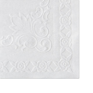 Classic Embossed Straight Edge Placemats, 10 x 14, White, 1,000/Carton - 