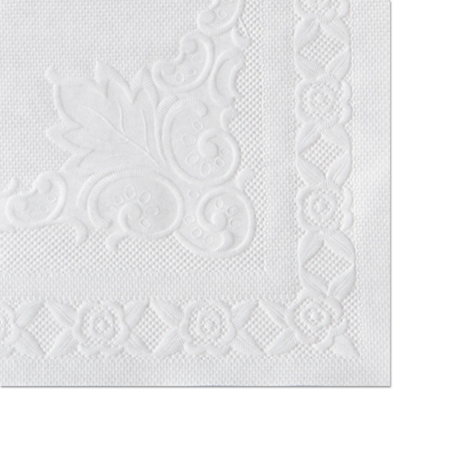 Classic Embossed Straight Edge Placemats, 10 x 14, White, 1,000/Carton - 