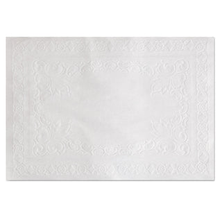 Classic Embossed Straight Edge Placemats, 10 x 14, White, 1,000/Carton