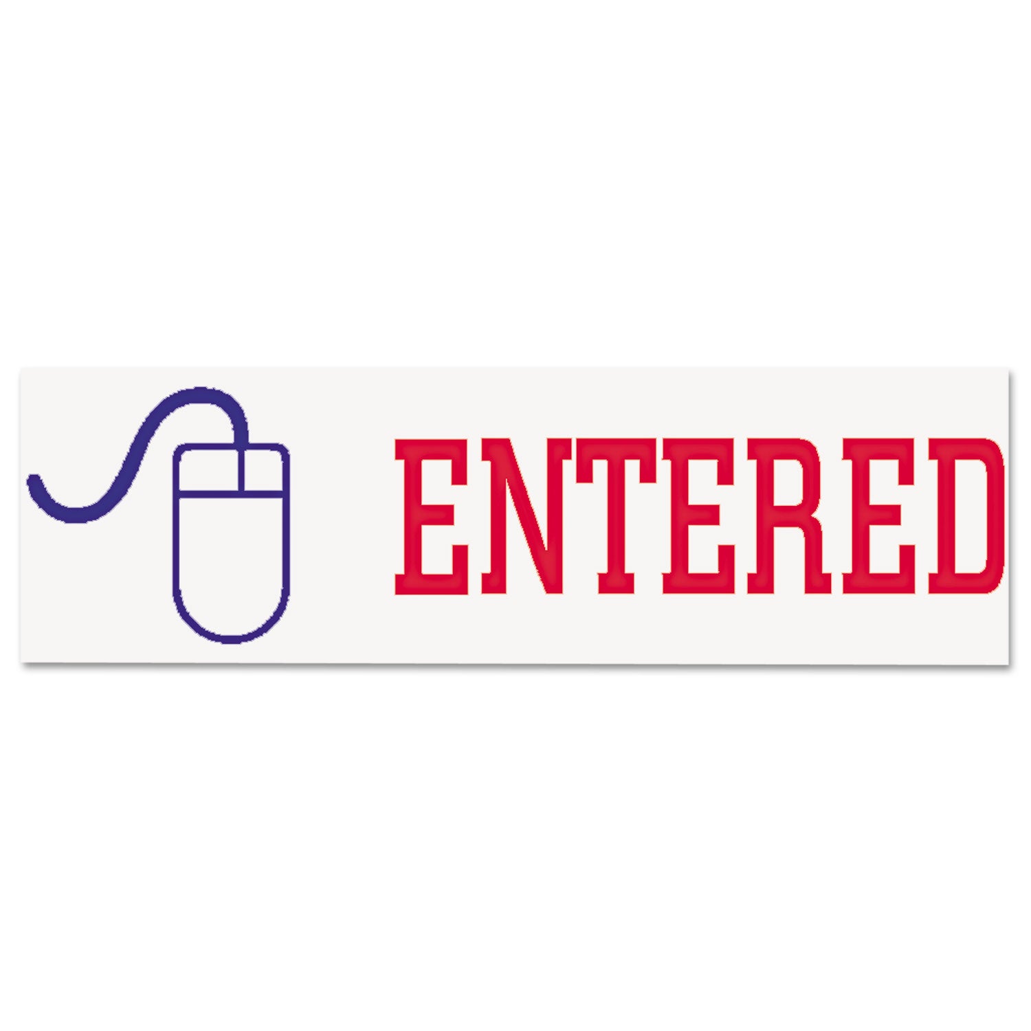 Two-Color Title Stamp, ENTERED, Blue/Red - 